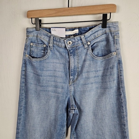 NEW Ella Moss High Rise Jeans Slim Straight Ankle 10/30 Light Wash Denim NWT - Picture 2 of 9